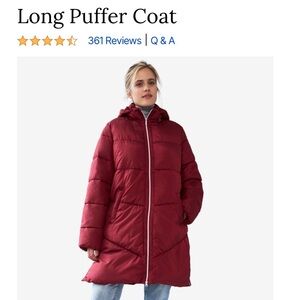 Barely worn Ellos plus size long puffer